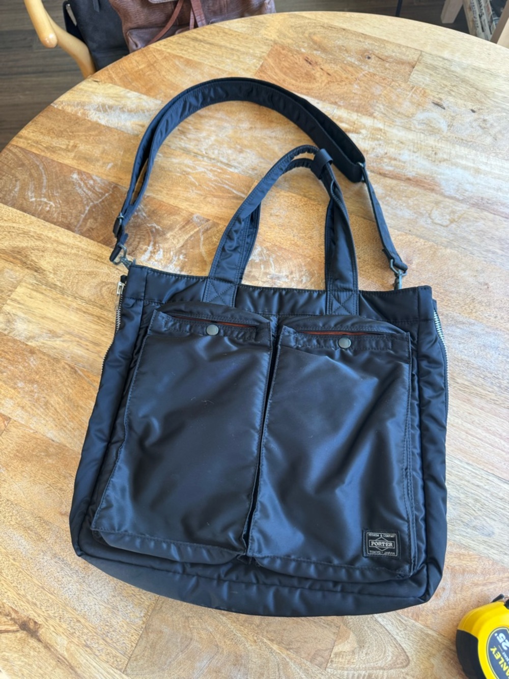 RARE PORTER AND YOSHIDA TOTE BAG- expands with zipper